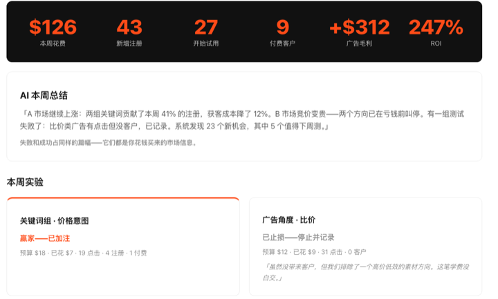 每周报告样例截图
